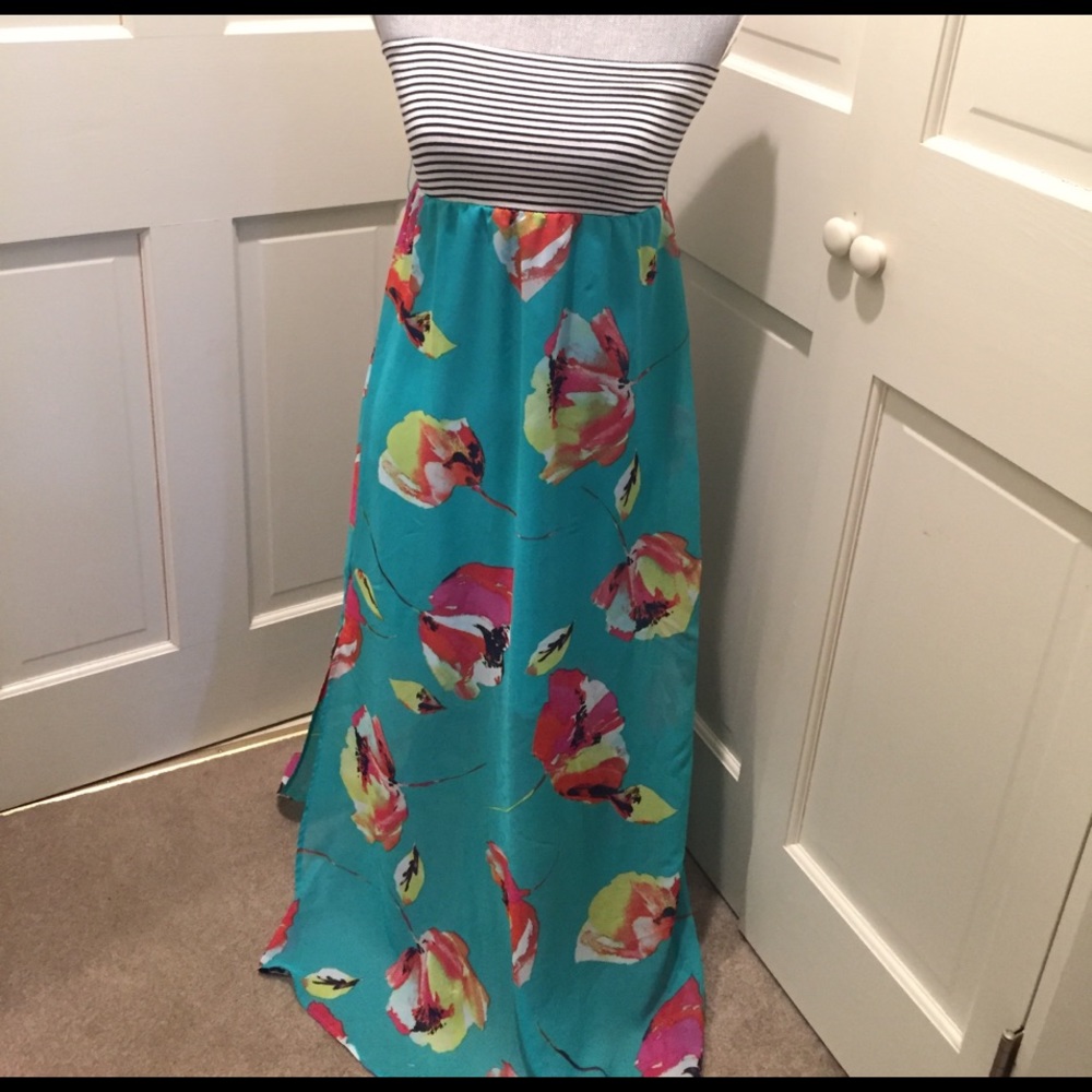 Merona strapless flow dress extra small