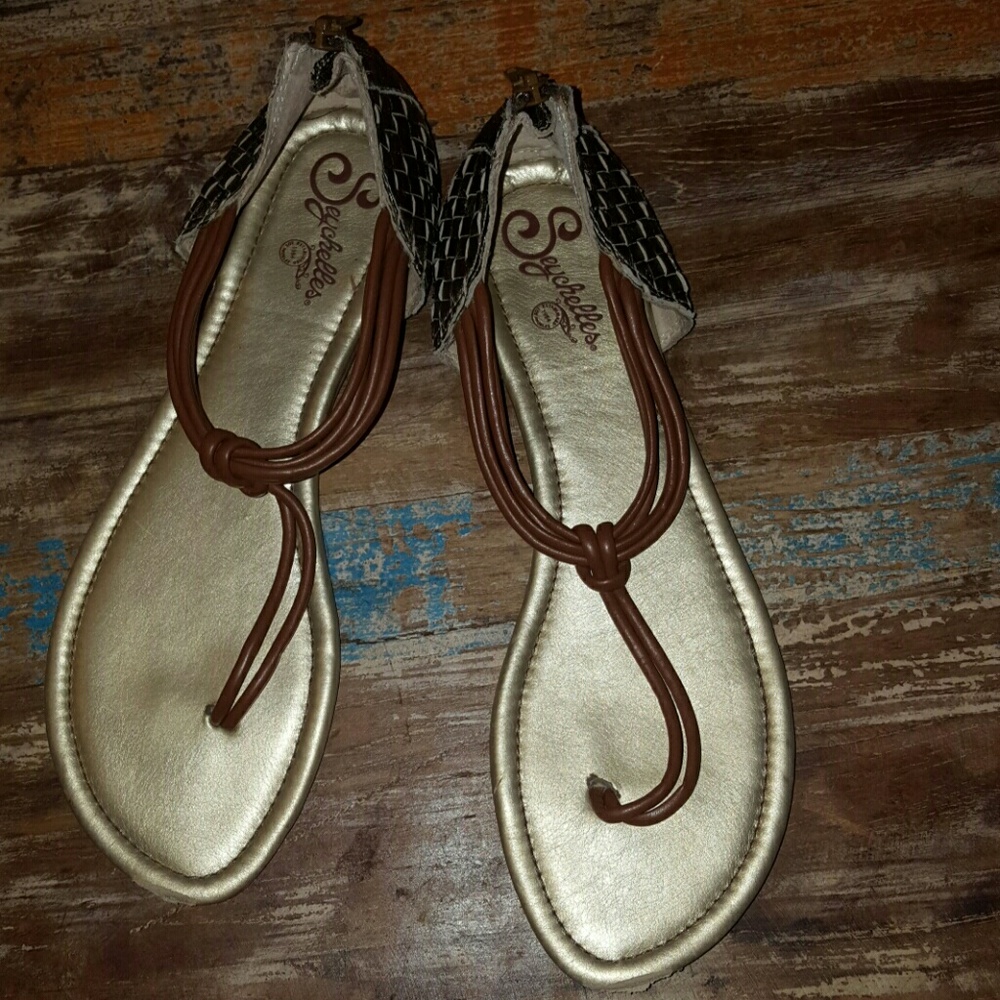 Bronze/Brown Leather Sandals