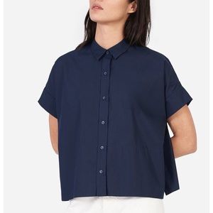 Everlane Square Poplin Shirt- navy