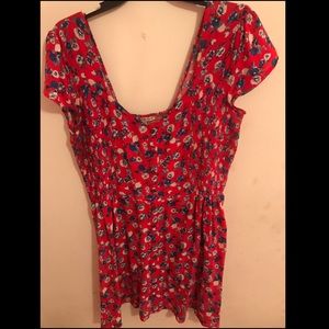 Red floral dress!