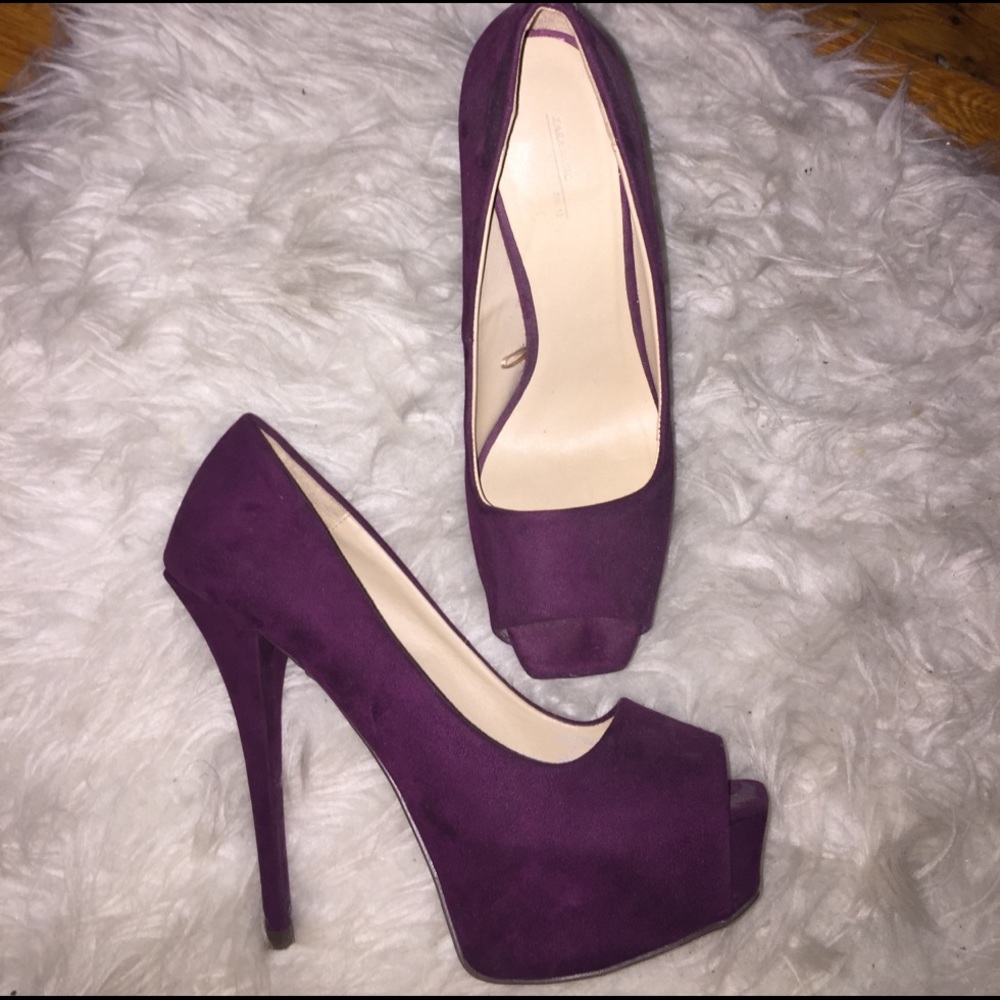 Zara Burgundy Heels