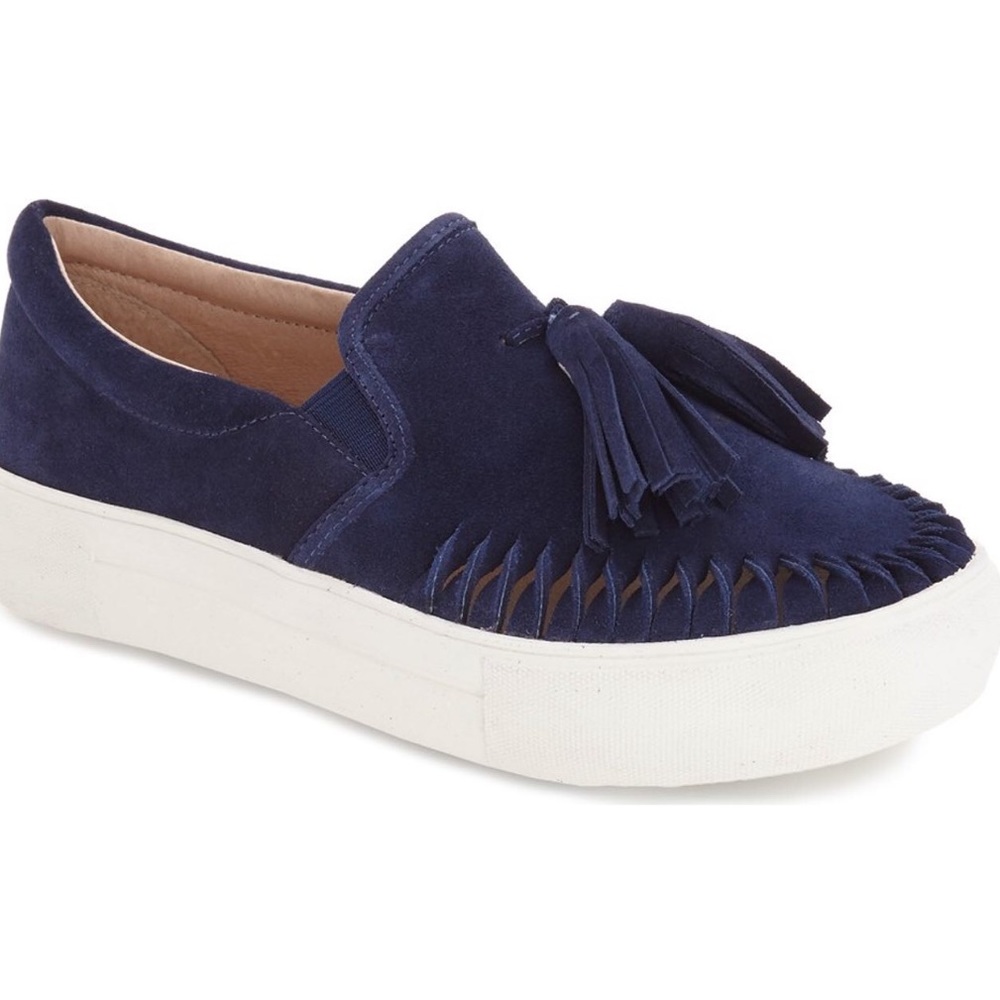 JSLIDES Aztec' Tassel Slip-On Sneaker (Women) Navy