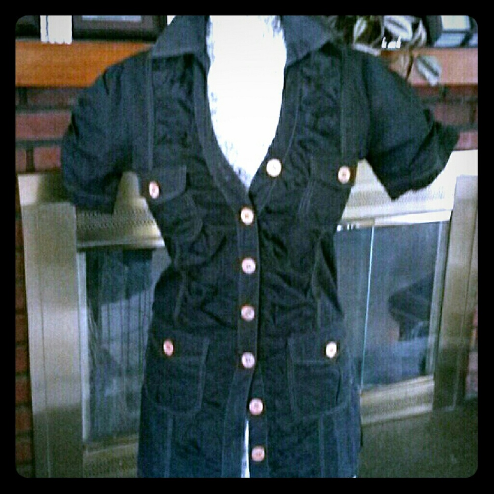 Sold sold Black safari like shirt.