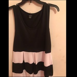 Black & white skater dress