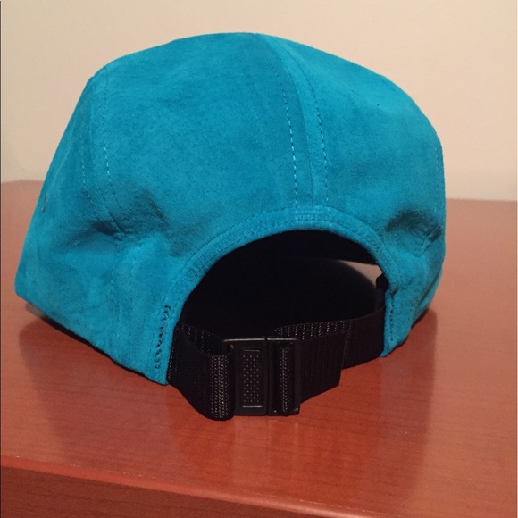 Supreme Suede Camp Cap in turquoise