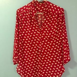 3/4 sleeve Elephant print blouse 🐘