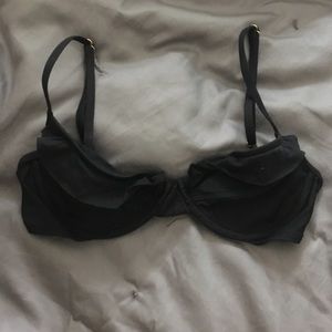 Black ruffle bikini top