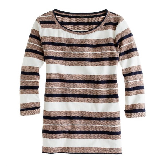 J. Crew Reverse-jacquard Stripe Shirt - Picture 2 of 5