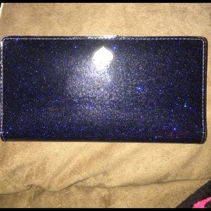 Kate spade blue glitter bug wallet