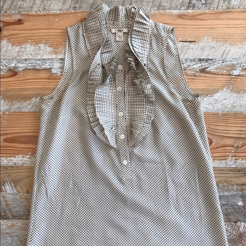 J Crew Ruffled-Neck Blouse. Size 2.