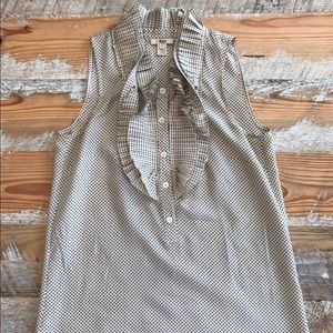 J Crew Ruffled-Neck Blouse. Size 2.