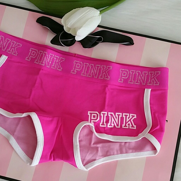 Nwt Pink Vs logo boyshort size S - Picture 3 of 4