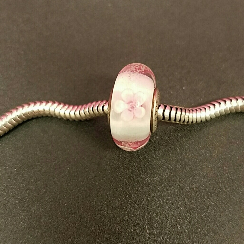 Pandora glass flower charm