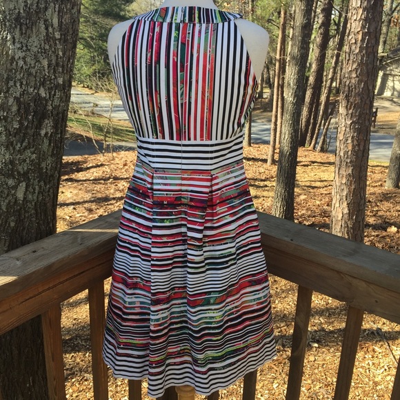 Nine West Dresses - Nine West Striped Floral Halter Easter dress Nine West Dresses - Nine West Striped Floral Halter Easter dress