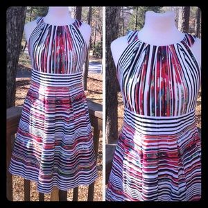 Nine West Dresses - Nine West Striped Floral Halter Easter dress Nine West Dresses - Nine West Striped Floral Halter Easter dress