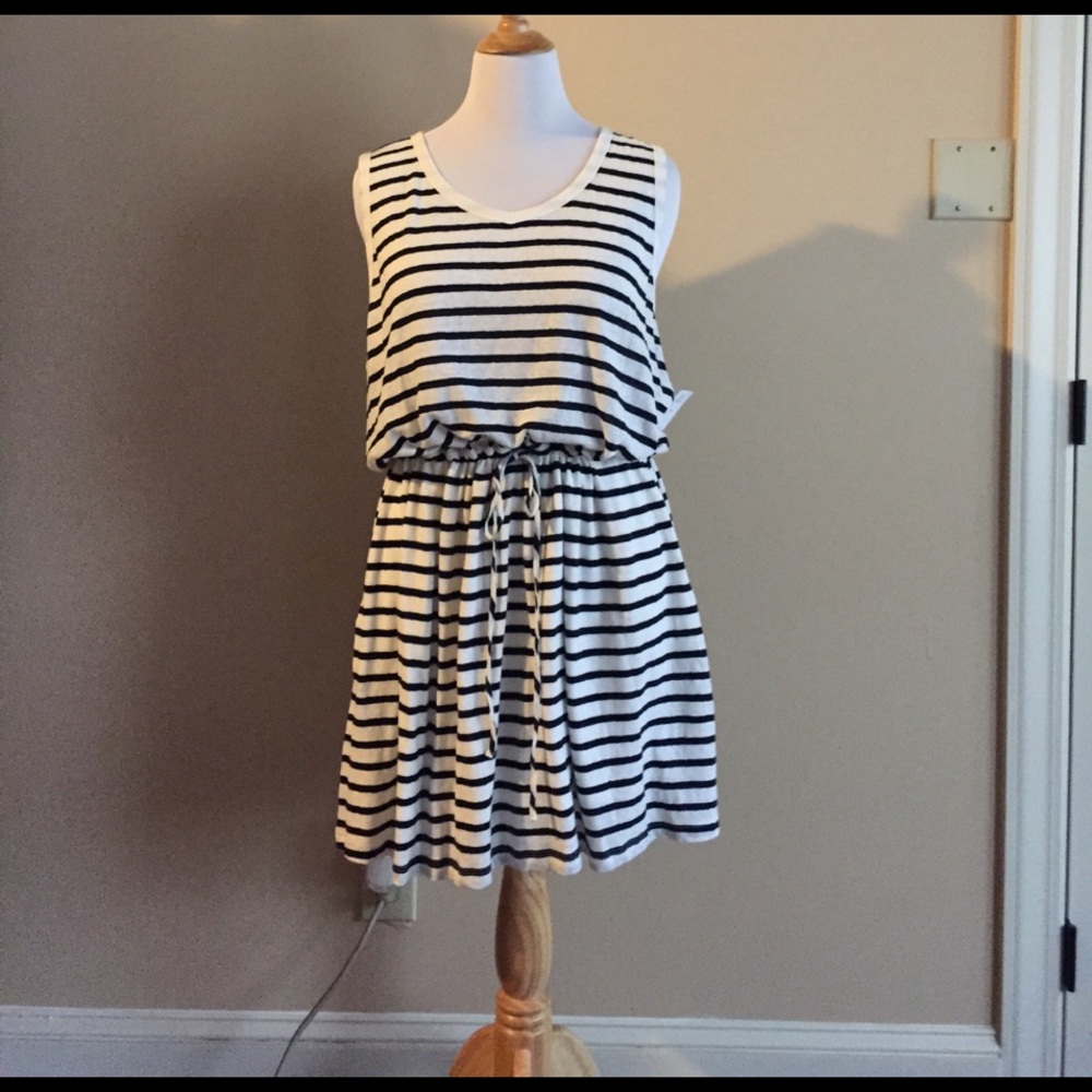 GAP striped linen dress NWT