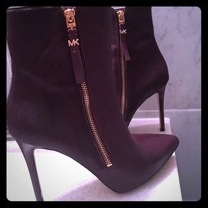 Michael Kors Dawson Leather and Calf Hair Booties