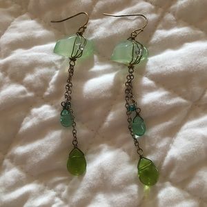 Green Anthropologie Earrings