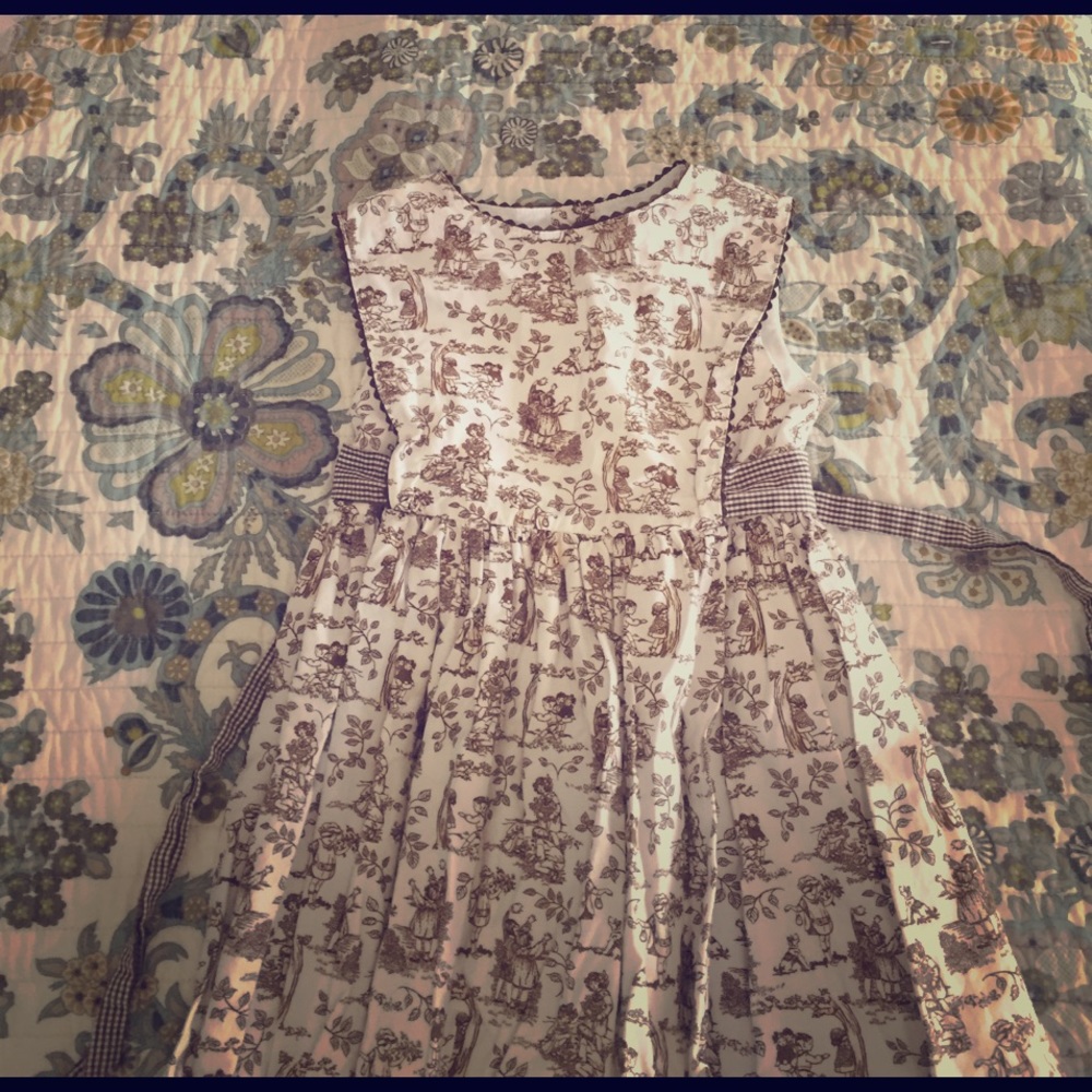 Pretty brown and white girl dress