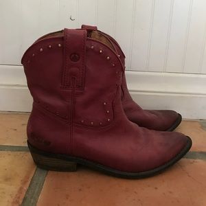 Distressed Real Leather Lucky Brand Cowboy Boots