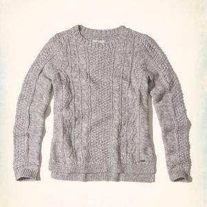 Hollister Gray Long Sleeve Sweater