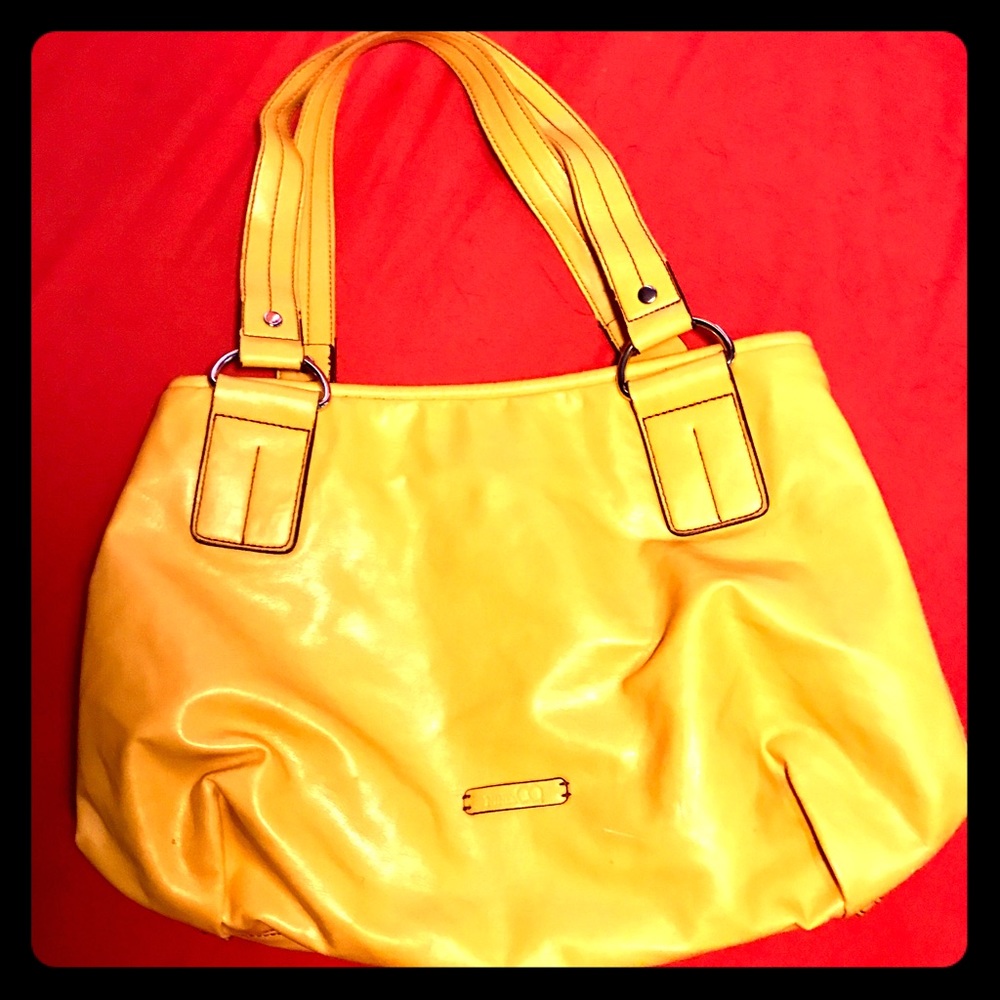 NY&CO Large Yellow Faux Leather Tote