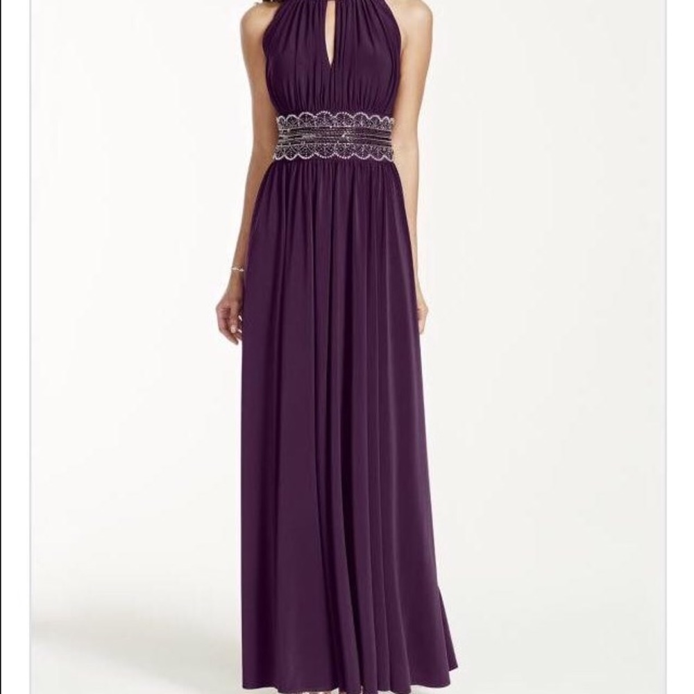 Purple Sleeveless Gown