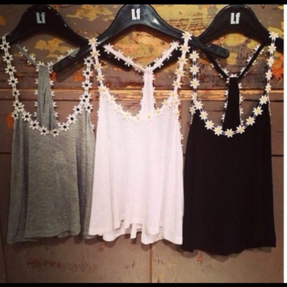 LF stores Emma and Sam double strap white tank