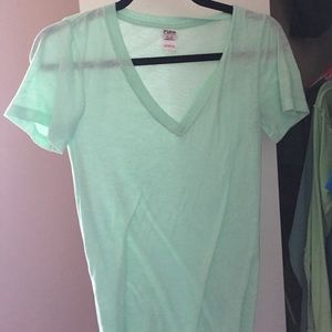 Mint green PINK Victoria's Secret tee
