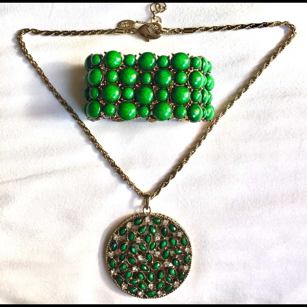 Amrita Singh medallion necklace & bracelet set