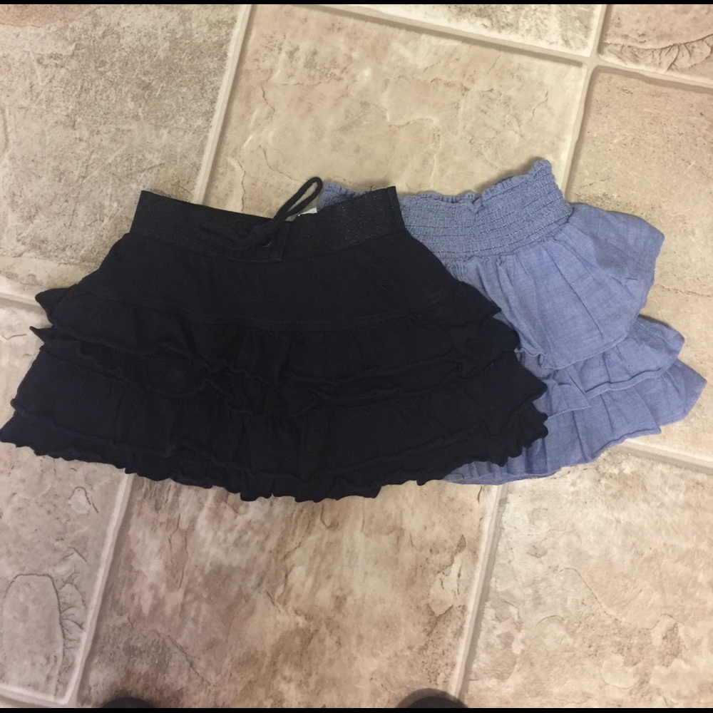 Two ruffled Justice skirts