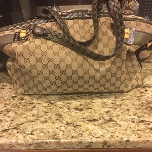 Like New Large Gucci Monogrammed bag