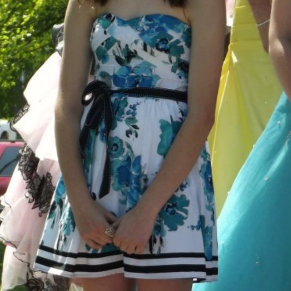 Strapless spring dress