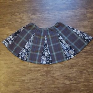 LF Plaid/ Floral Skirt