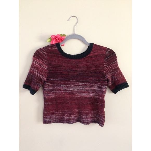 Free People Tops - Free People Striped Sweater Crop Tee 🌺