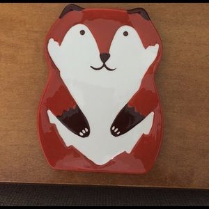 Cute fox plate, never used