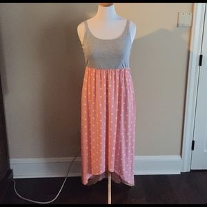 Rock the dots! High low hem maxi