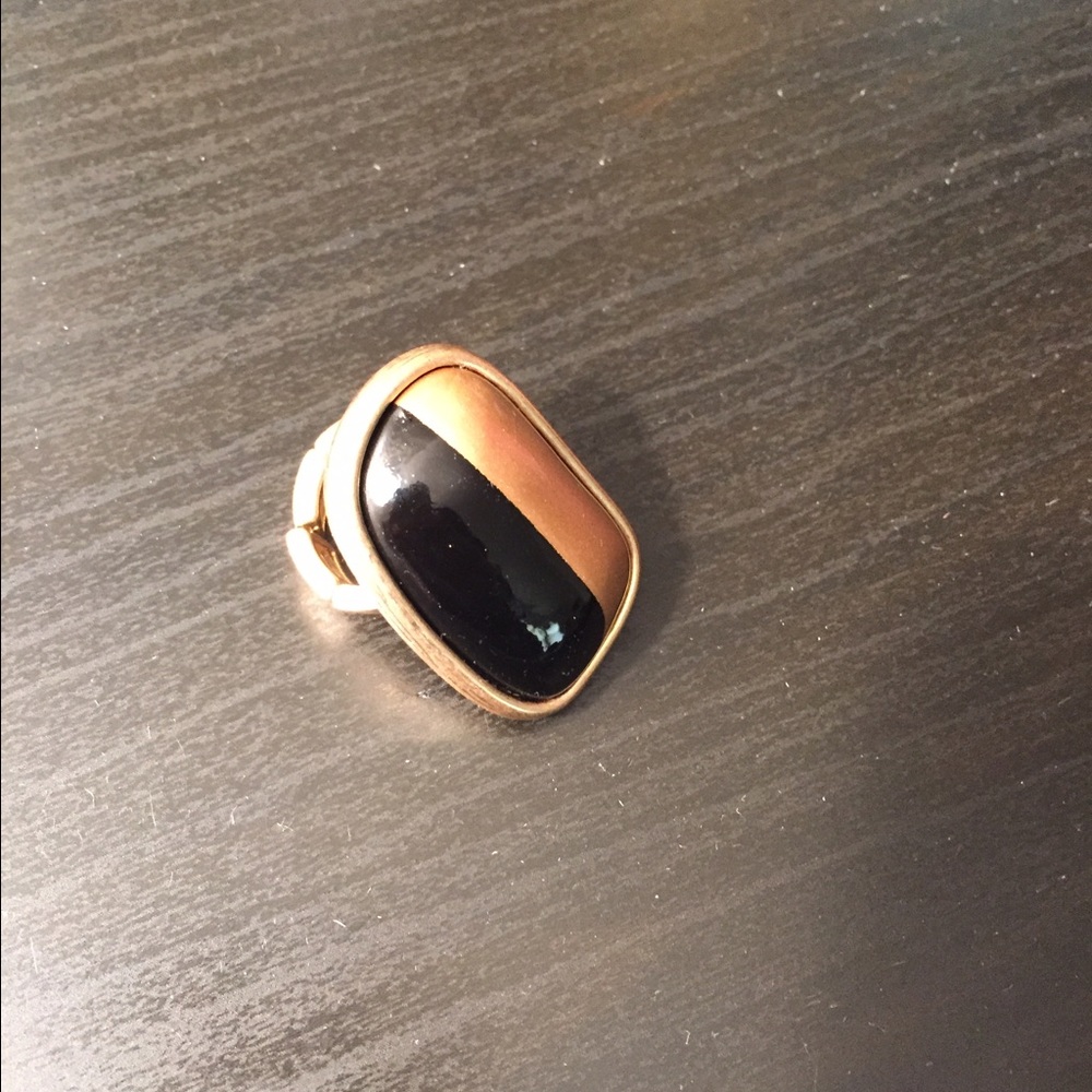 Black and Gold Stretch Fit Ring