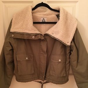 UNIF & UO Sherpa-lined Bomber Jacket