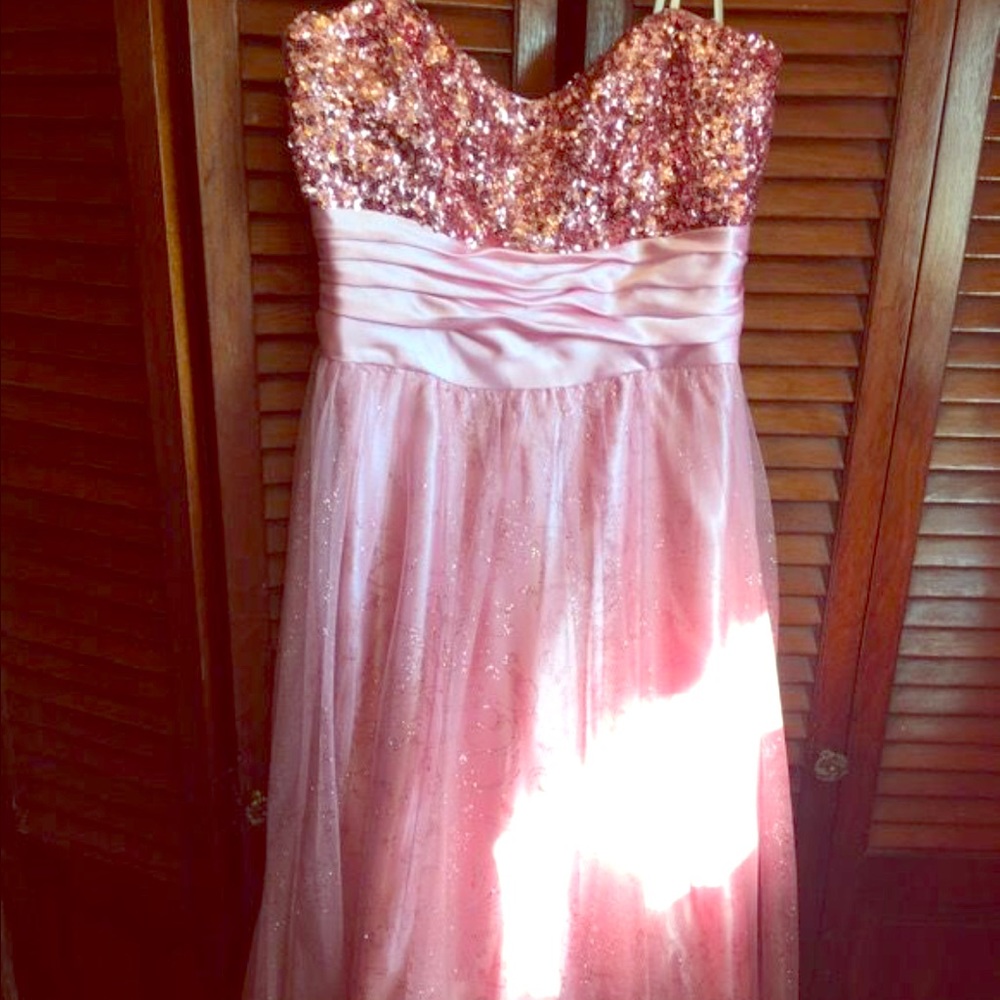 Rose pink glitter dress!!