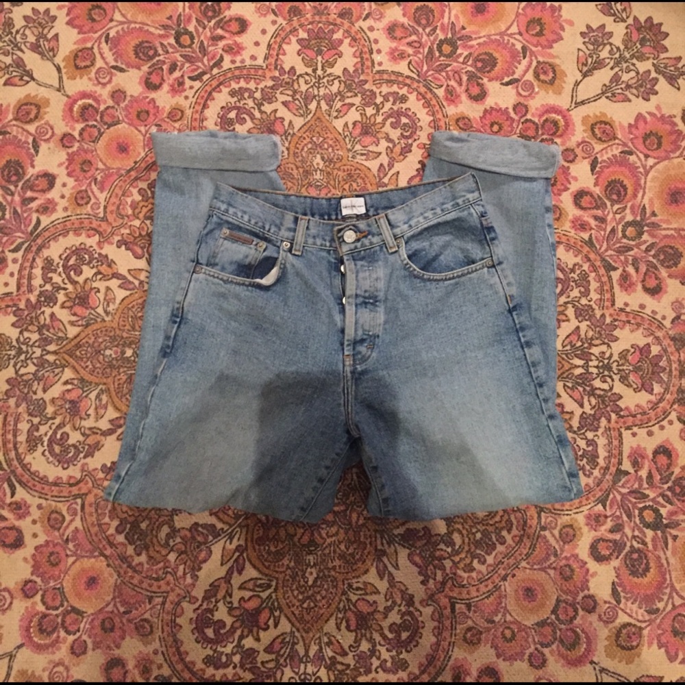 Calvin Klein high waisted baggy jeans