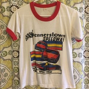 Vintage ringer tshirt jennerstown speedway