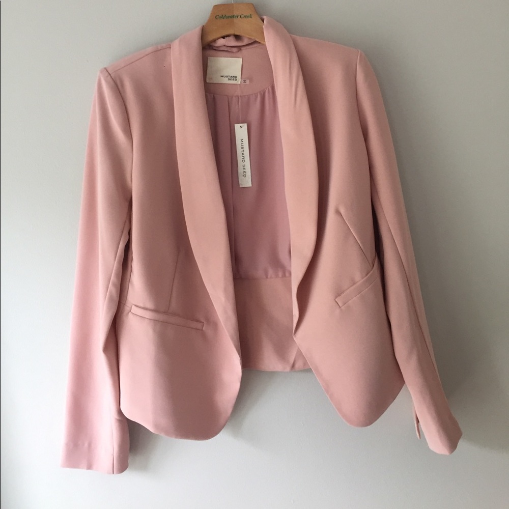 Mustard seed baby pink blazer