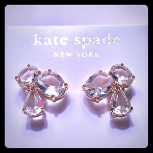 Kate Spade Crystal Gold Earrings - New