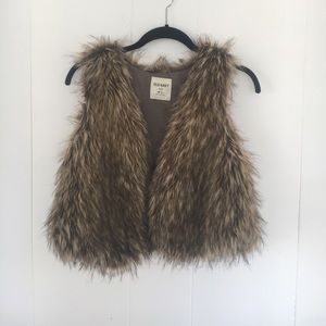 Old Navy Cropped Fur Vest