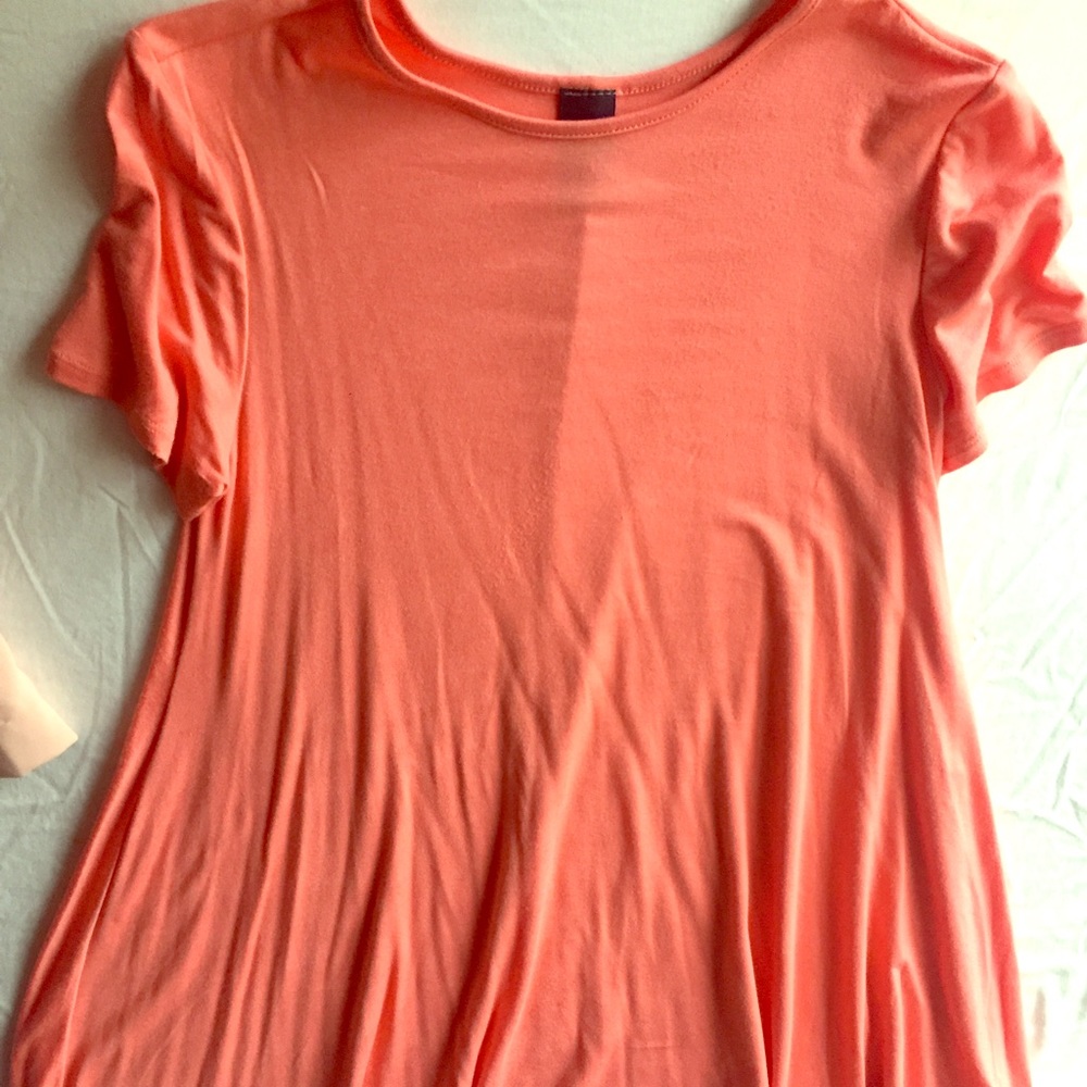 Peachy pink tshirt dress