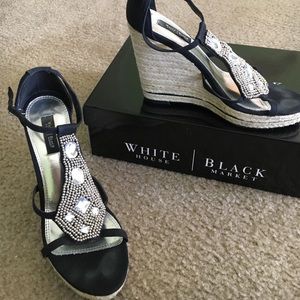 WHBM black wedges - Lola Black