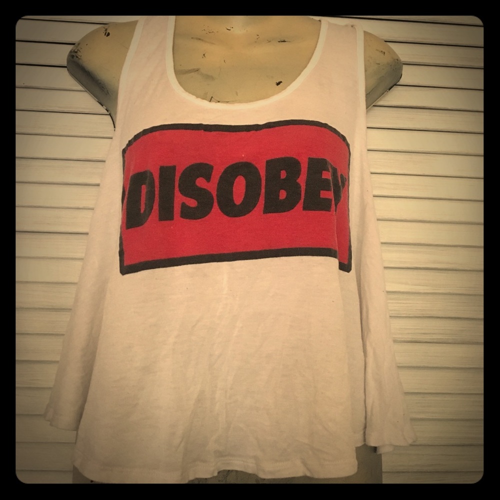 Workout racerback tank top disobey