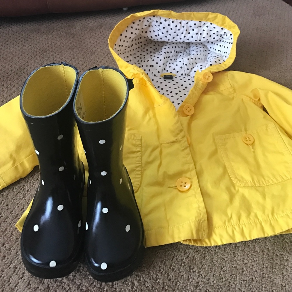 Raincoat rain boot set