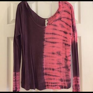 Long sleeve top tie dye